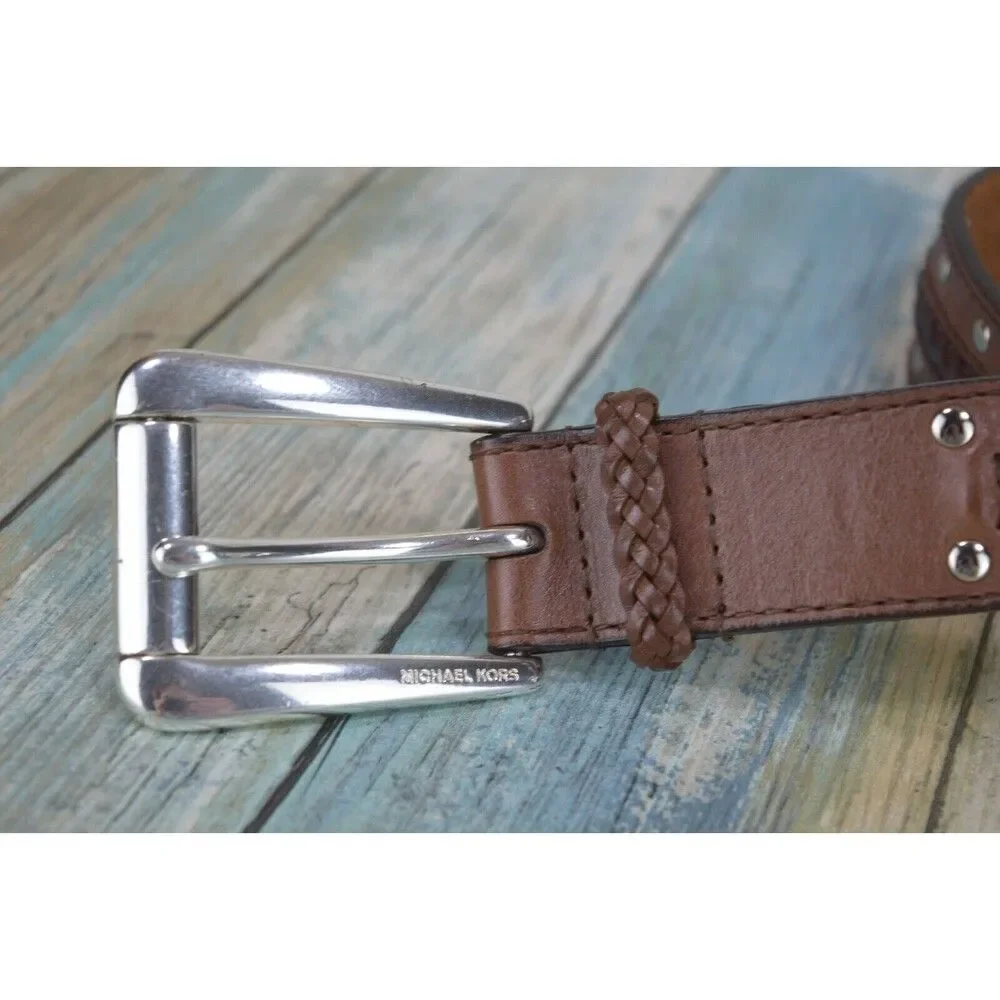 Michael Kors Studded Braided Belt Size 30